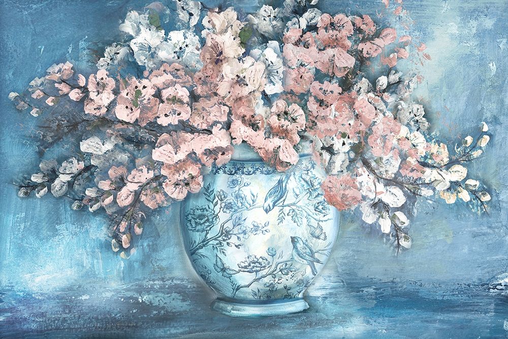 Cherry Blossoms in Chinoiserie Ginger Jar art print by Tre Sorelle Studios for $57.95 CAD