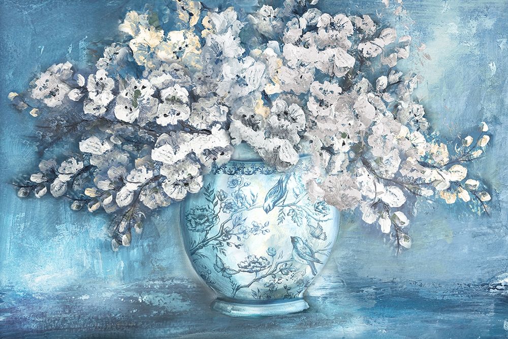 Cherry Blossoms in Chinoiserie Ginger Jar white art print by Tre Sorelle Studios for $57.95 CAD