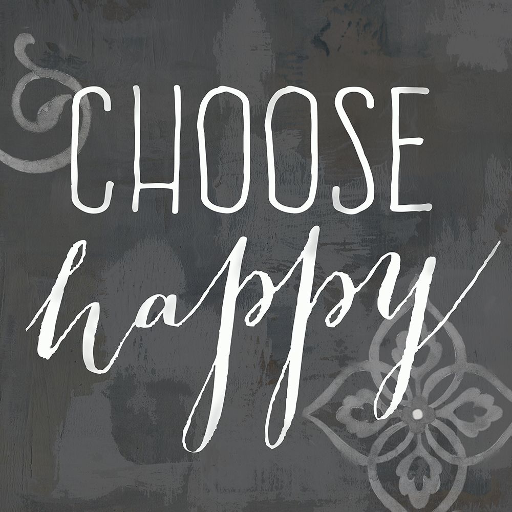 Choose Happy on black art print by Cynthia Coulter for $57.95 CAD