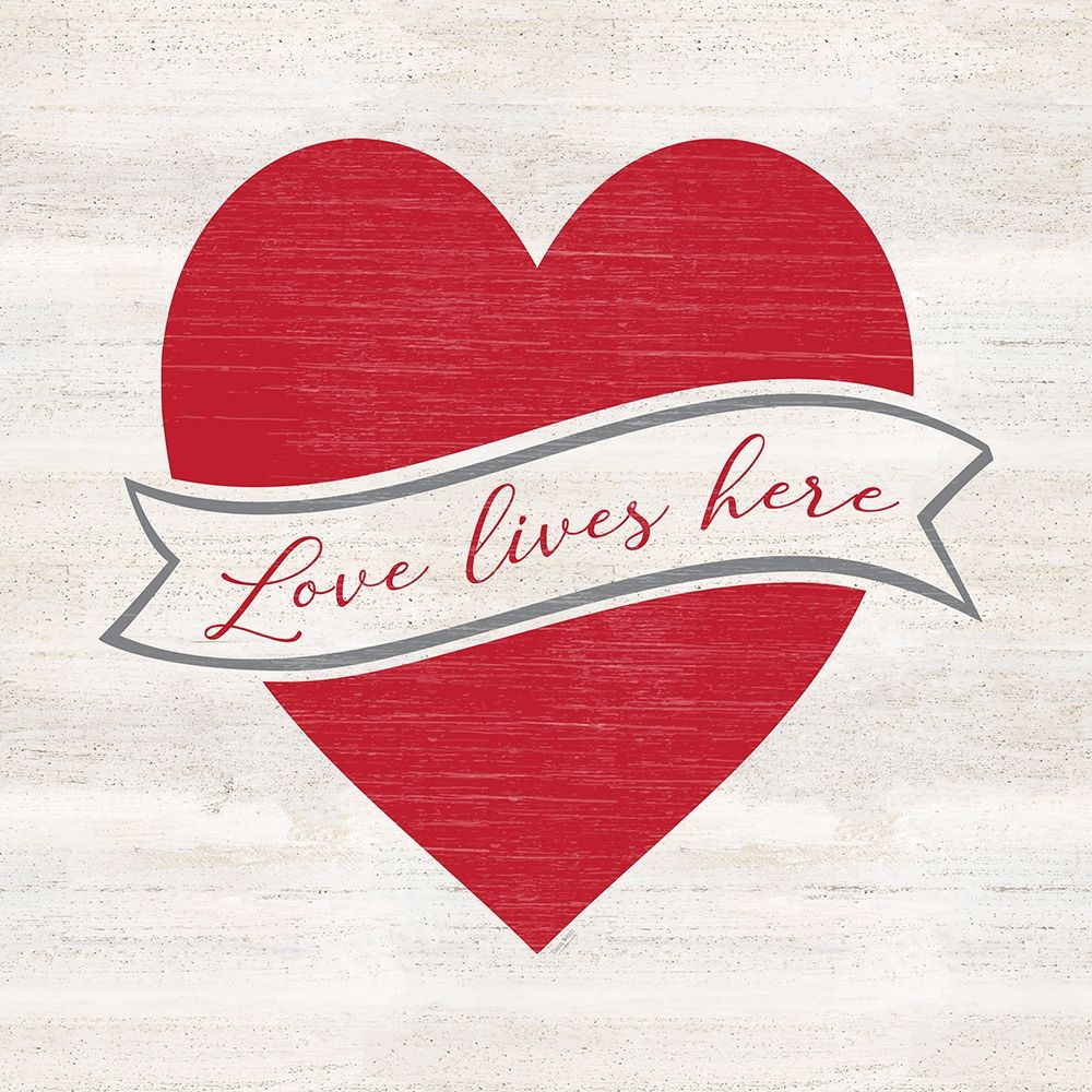 Valentines Square II-Love Lives Here art print by Tara Reed for $57.95 CAD