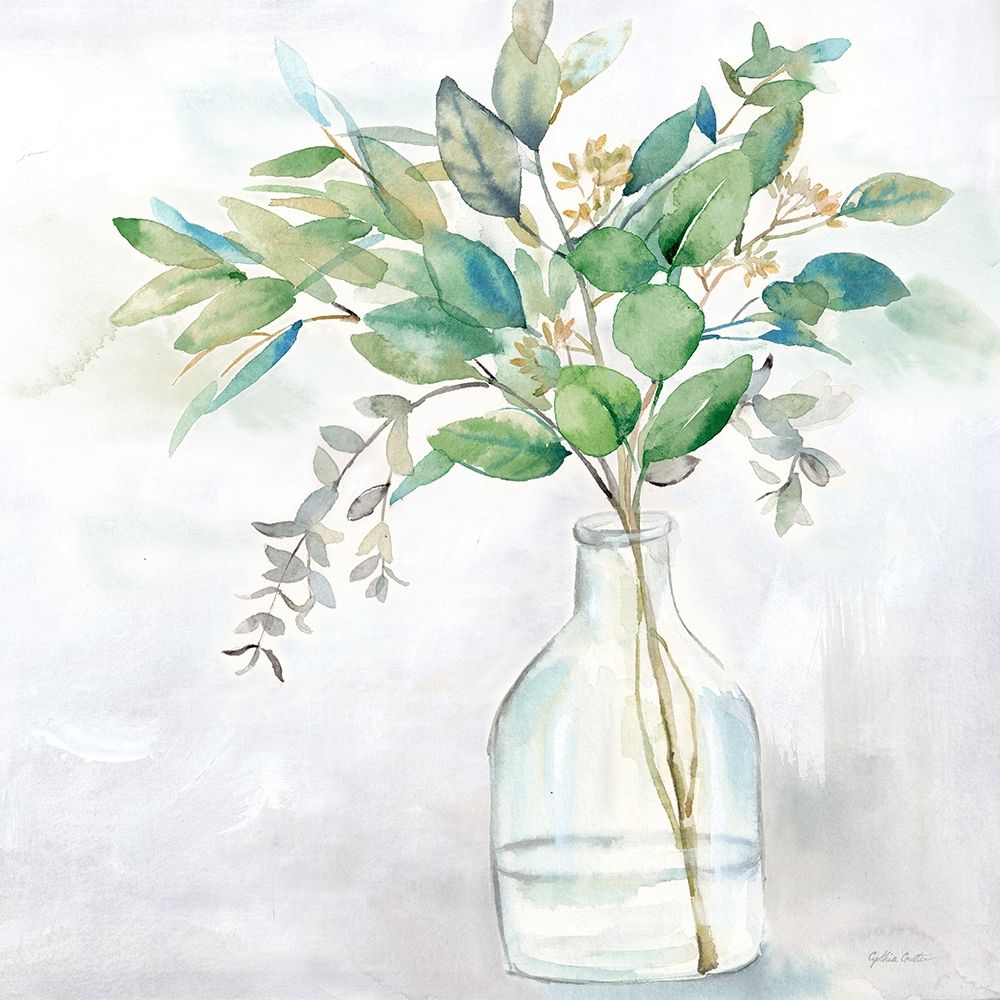 Eucalyptus Vase I art print by Cynthia Coulter for $57.95 CAD