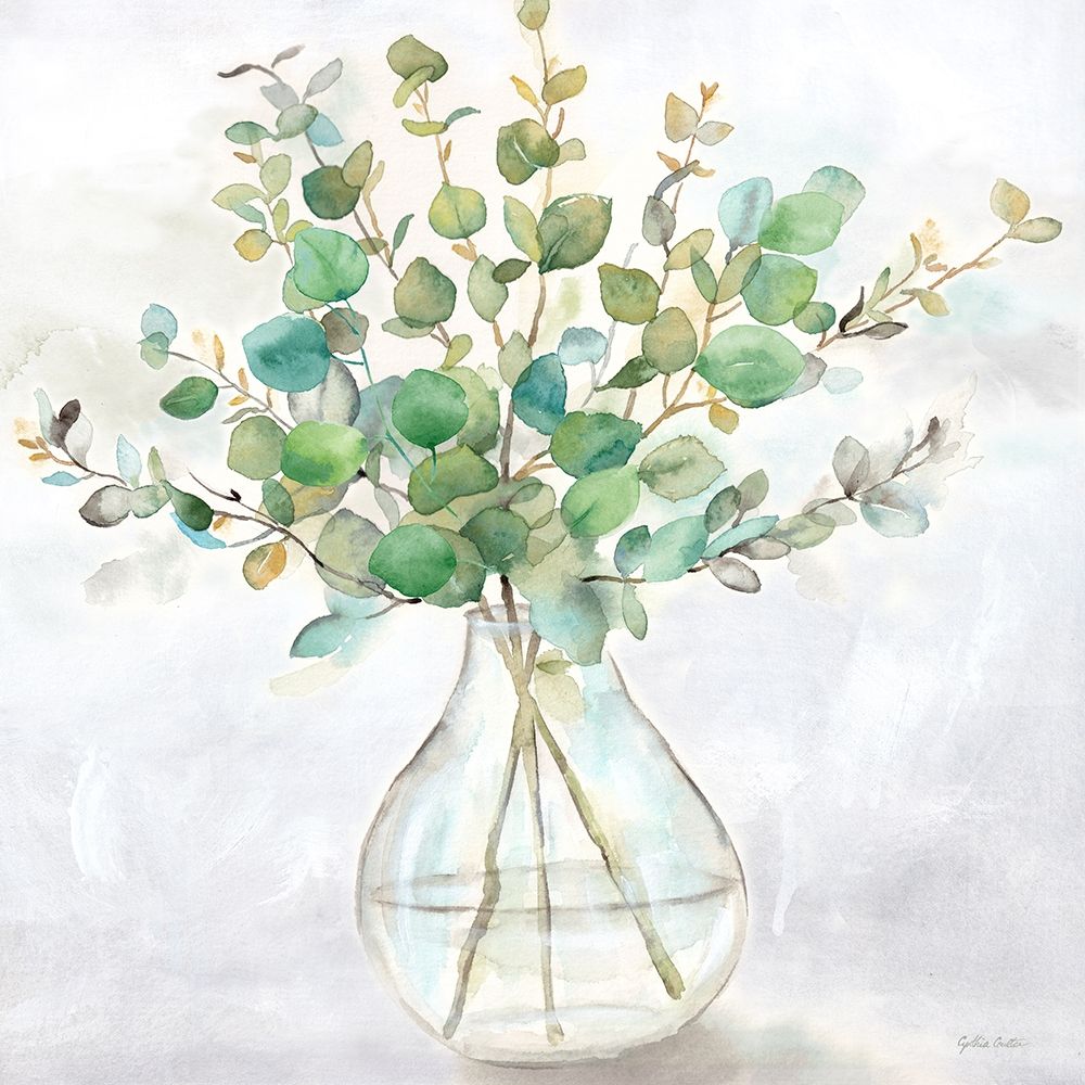 Eucalyptus Vase II art print by Cynthia Coulter for $57.95 CAD