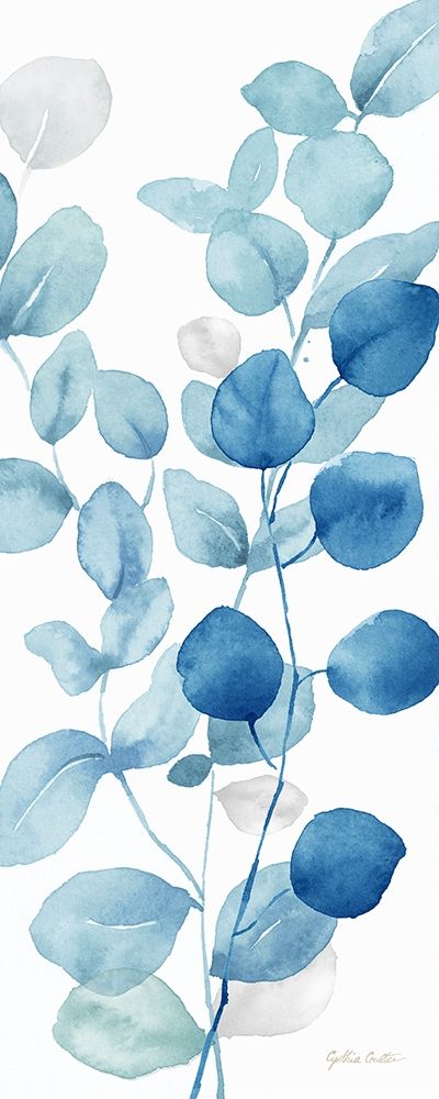 Indigo Botanical panel I art print by Cynthia Coulter for $57.95 CAD
