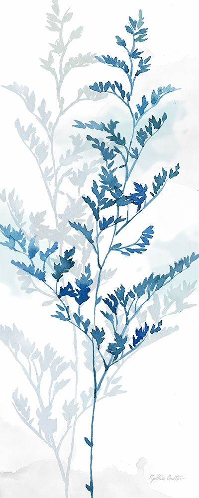 Indigo Botanical panel III art print by Cynthia Coulter for $57.95 CAD