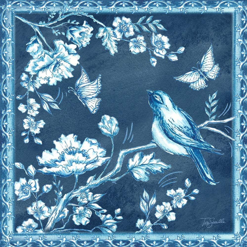 Chinoiserie Tile blue II art print by Tre Sorelle Studios for $57.95 CAD