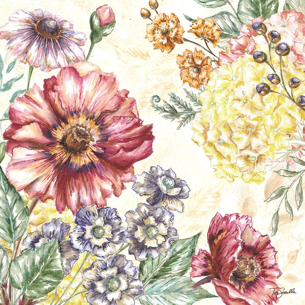 Wildflower Medley square I art print by Tre Sorelle Studios for $57.95 CAD