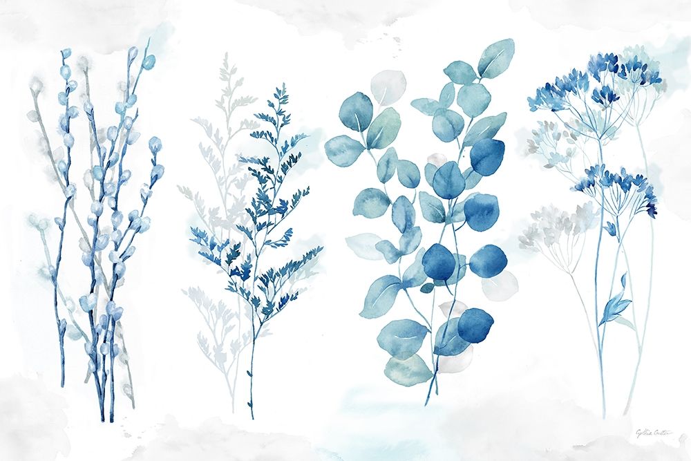 Indigo Botanicals landscape art print by Cynthia Coulter for $57.95 CAD