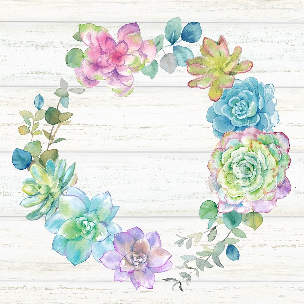 Sweet Succulents Wreath III art print by Cynthia Coulter for $57.95 CAD