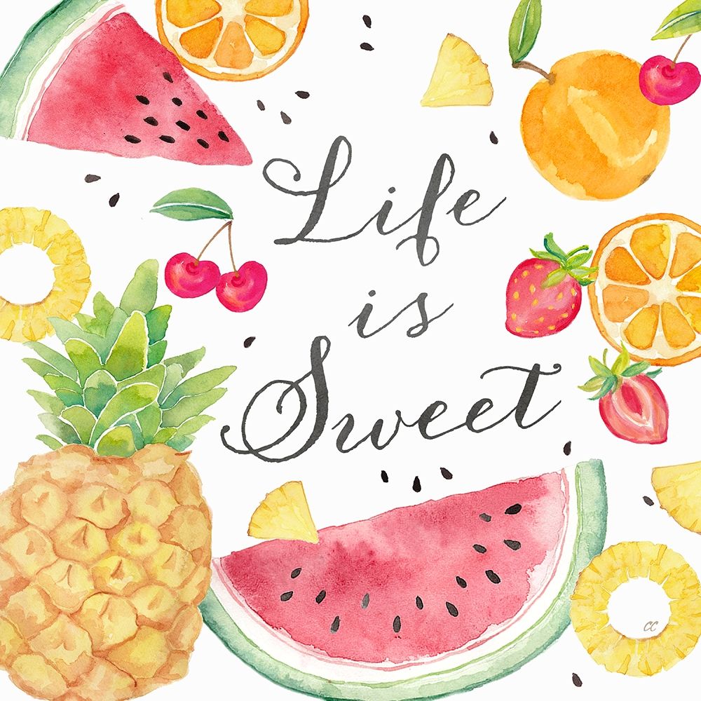 Fresh Fruit Sentiment I-Sweet art print by Cynthia Coulter for $57.95 CAD