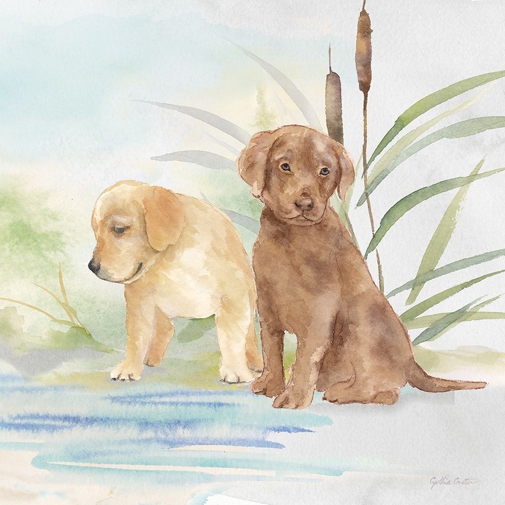 Woodland Dogs II art print by Cynthia Coulter for $57.95 CAD