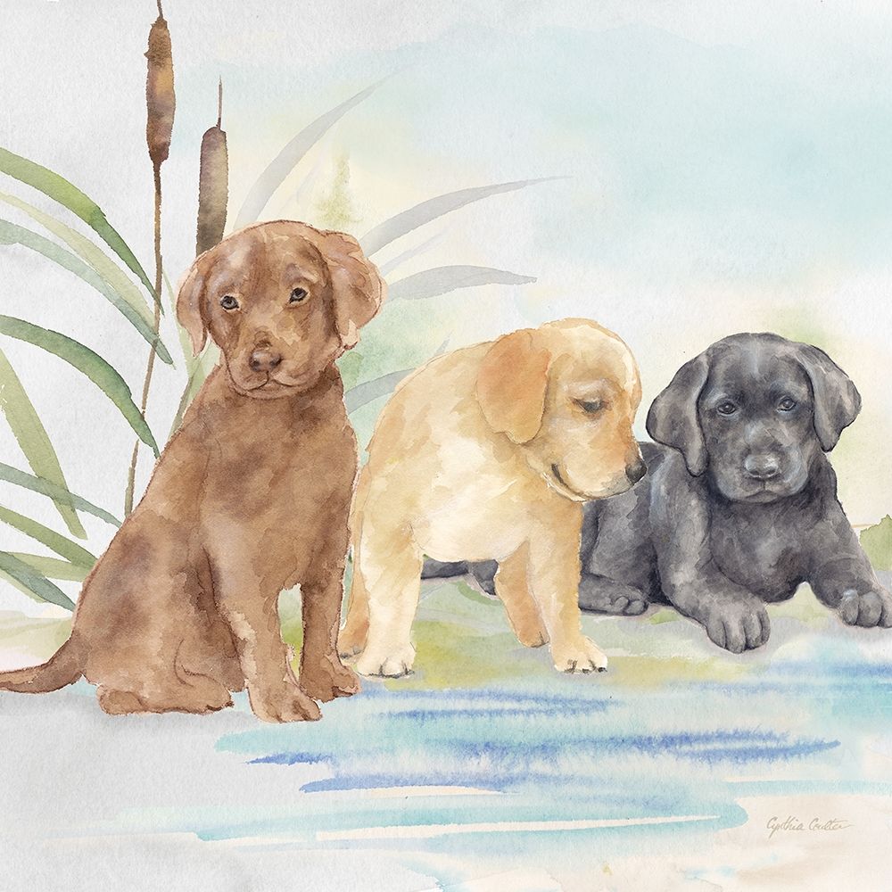Woodland Dogs III art print by Cynthia Coulter for $57.95 CAD