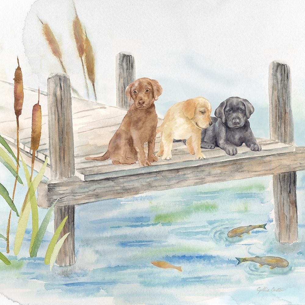 Woodland Dogs IV art print by Cynthia Coulter for $57.95 CAD