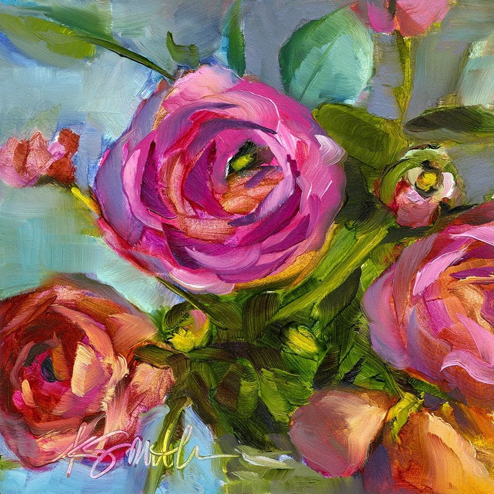 Roses Still Life III art print by Kim Smith for $57.95 CAD