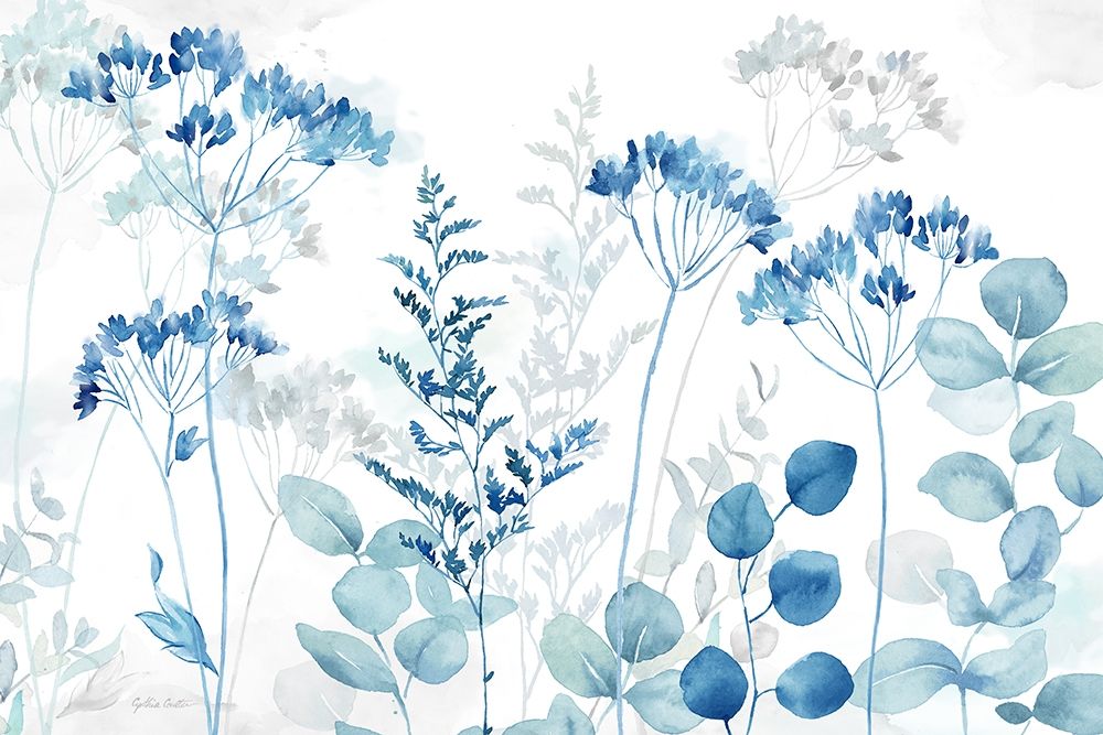 Botanical Landscape indigo art print by Cynthia Coulter for $57.95 CAD