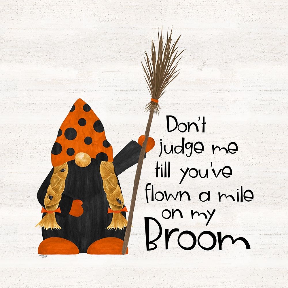 Gnomes of Halloween Sentiment V-Broom art print by Tara Reed for $57.95 CAD