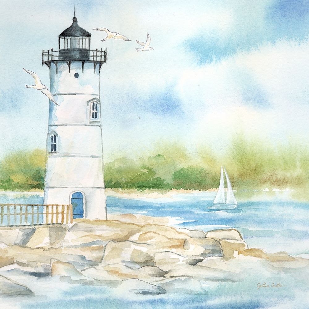 East Coast Lighthouse I art print by Cynthia Coulter for $57.95 CAD