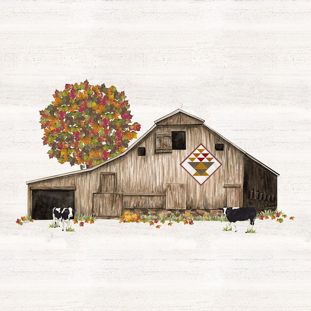 Fall Barn Quilt I art print by Tara Reed for $57.95 CAD
