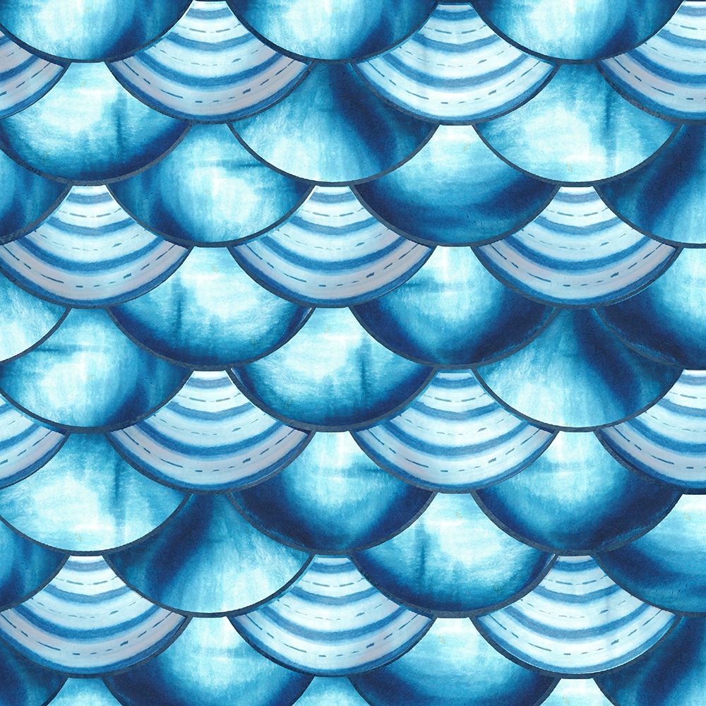 Chinoiserie Abstract Fish Scales I art print by Tre Sorelle Studios for $57.95 CAD
