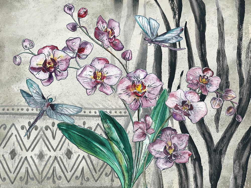 Boho Orchid landscape art print by Tre Sorelle Studios for $57.95 CAD