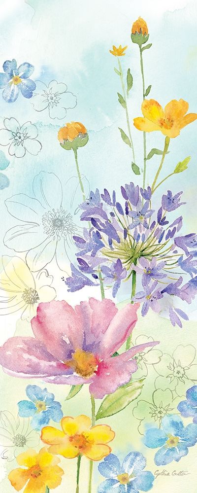 Wildflower MixÂ vertical II art print by Cynthia Coulter for $57.95 CAD