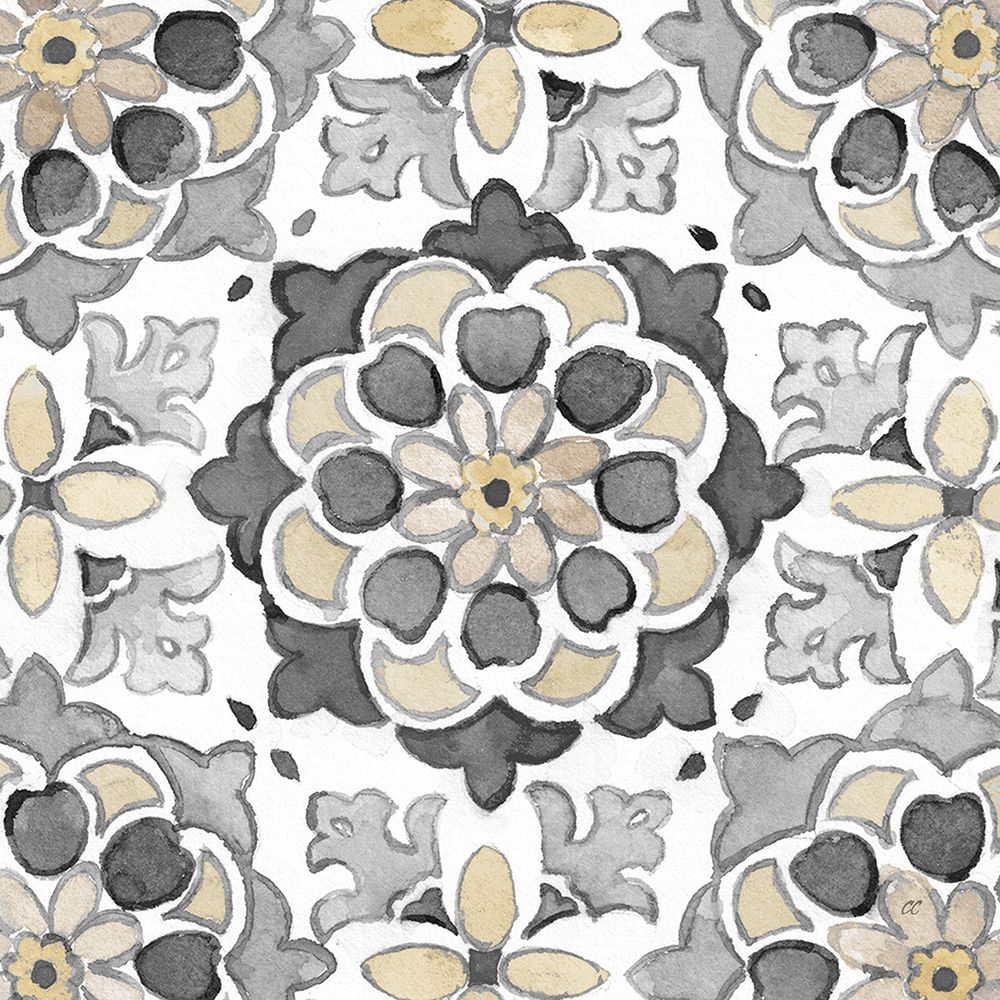 Turkish  Tile Neutral I art print by Cynthia Coulter for $57.95 CAD