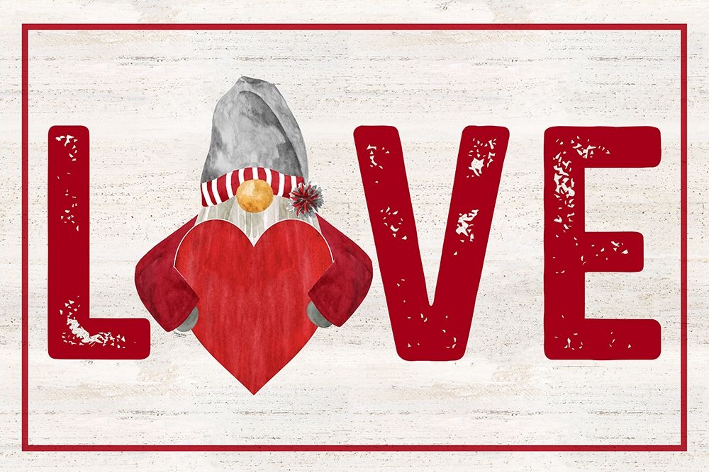 Valentine Gnomes landscape-Love art print by Tara Reed for $57.95 CAD