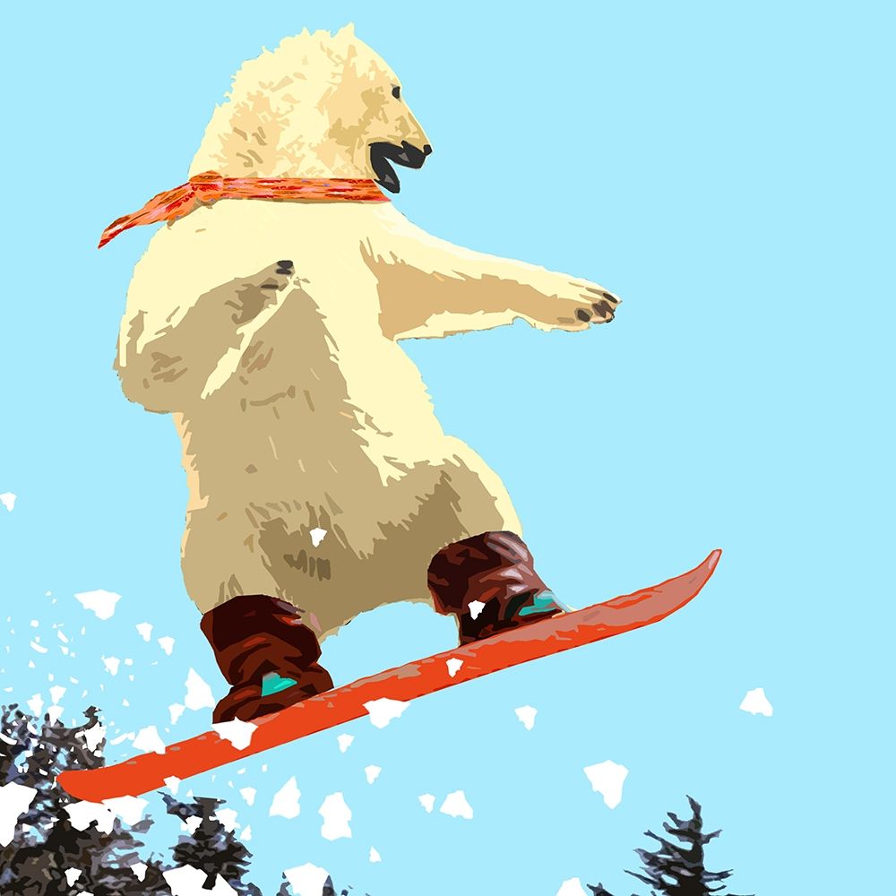Polar  Bear Jump art print by Noah Bay for $57.95 CAD