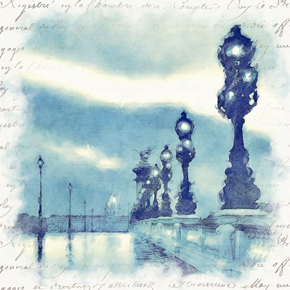 Paris  in Blue II art print by Noah Bay for $57.95 CAD