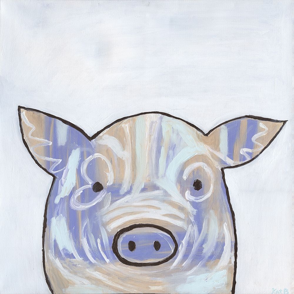 Paint Splotch Pig art print by Kathleen Bryan for $57.95 CAD