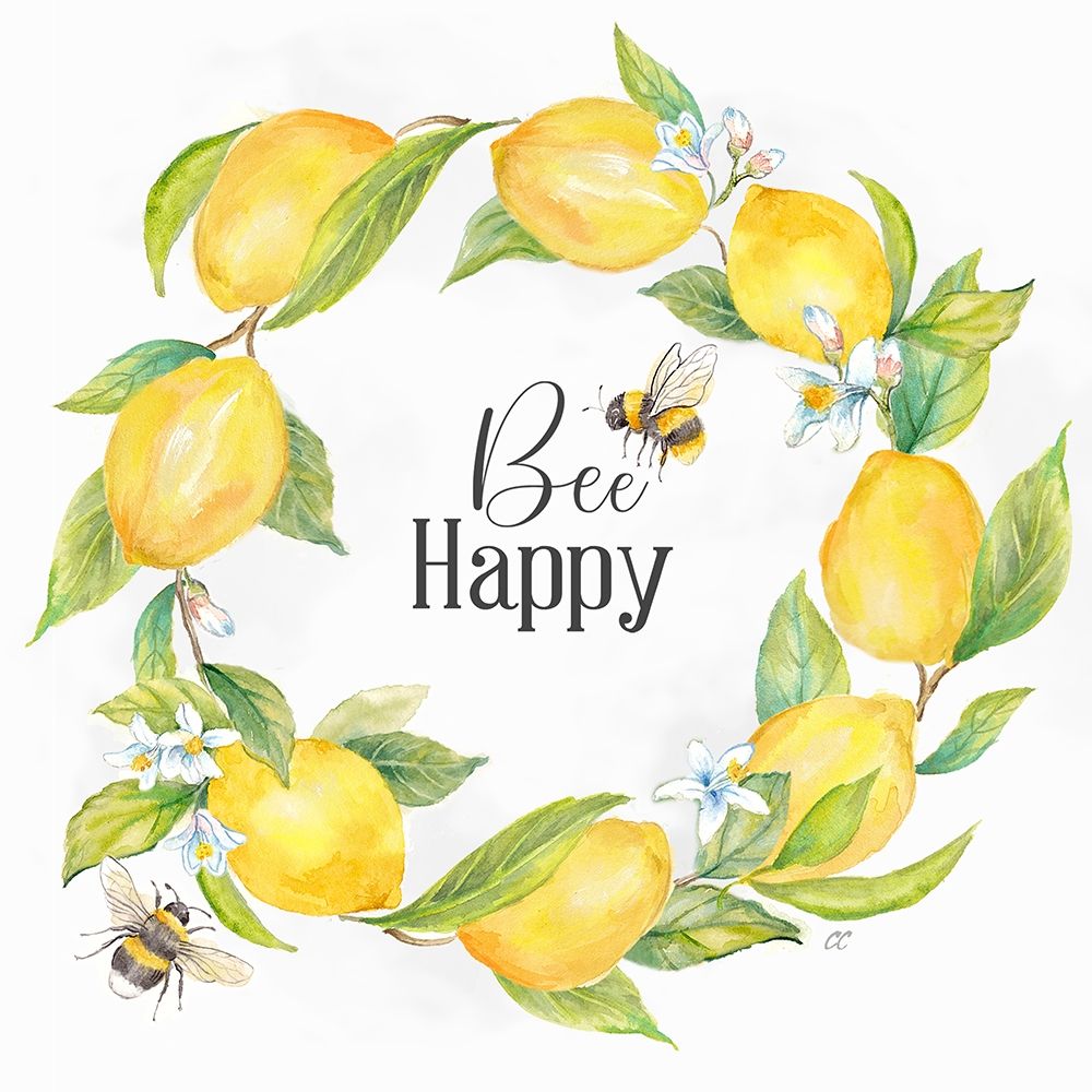 Lemons  And Bees Sentiment II art print by Cynthia Coulter for $57.95 CAD