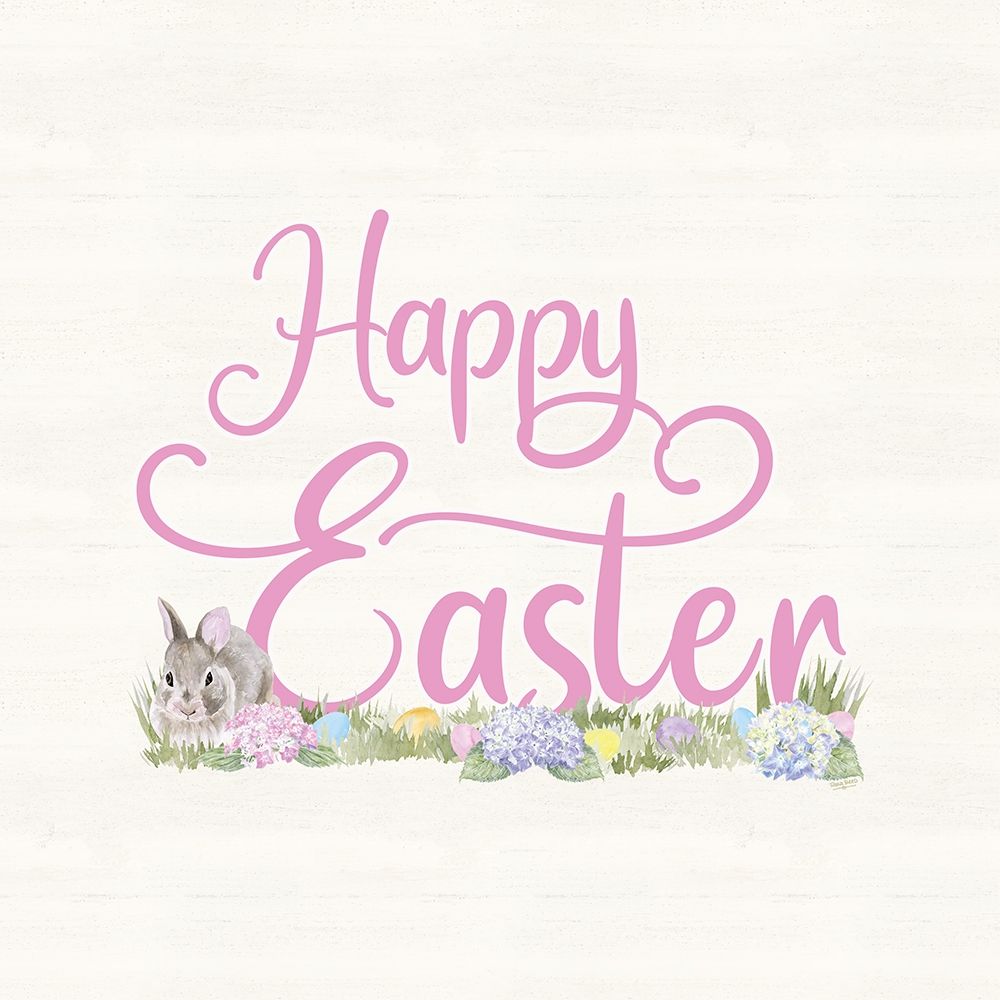 Farmhouse  Easter Sentiment V-Happy Easter art print by Tara Reed for $57.95 CAD