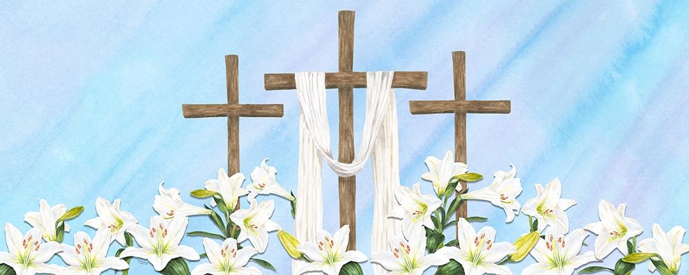 He  is Risen panel II-Three Crosses art print by Tara Reed for $57.95 CAD