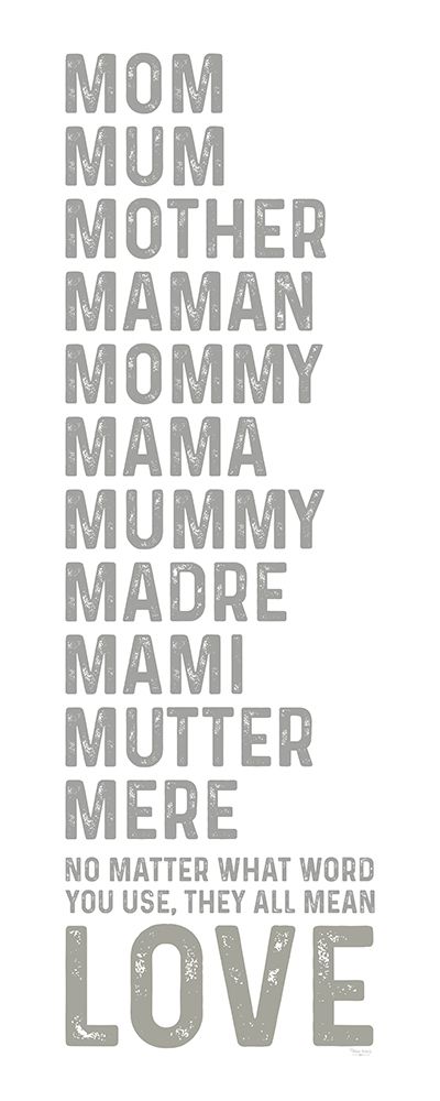 Mother  Sentiments vertical II-Any Word art print by Tara Reed for $57.95 CAD