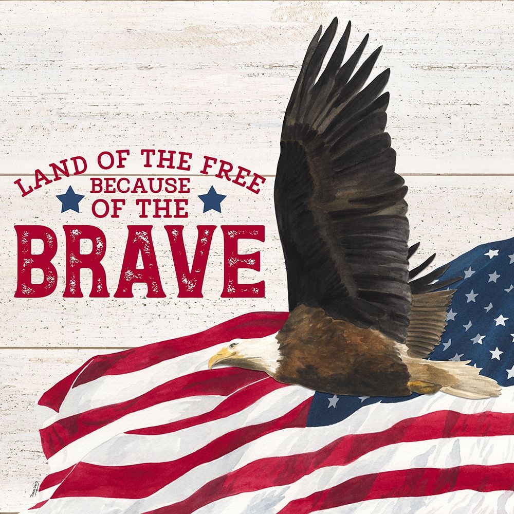 Let  Freedom Soar Sentiment I-The Brave art print by Tara Reed for $57.95 CAD