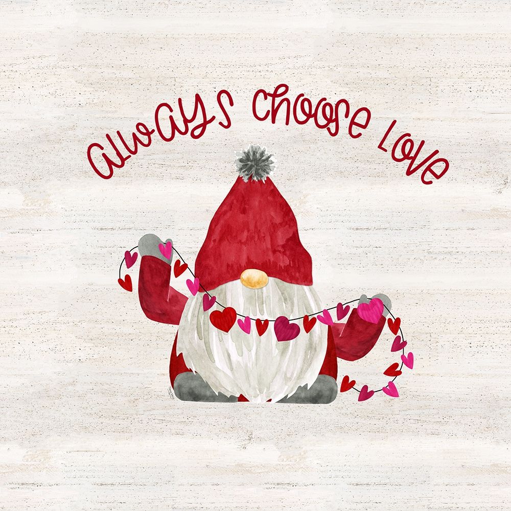 Valentine  Gnomes I-Choose Love art print by Tara Reed for $57.95 CAD