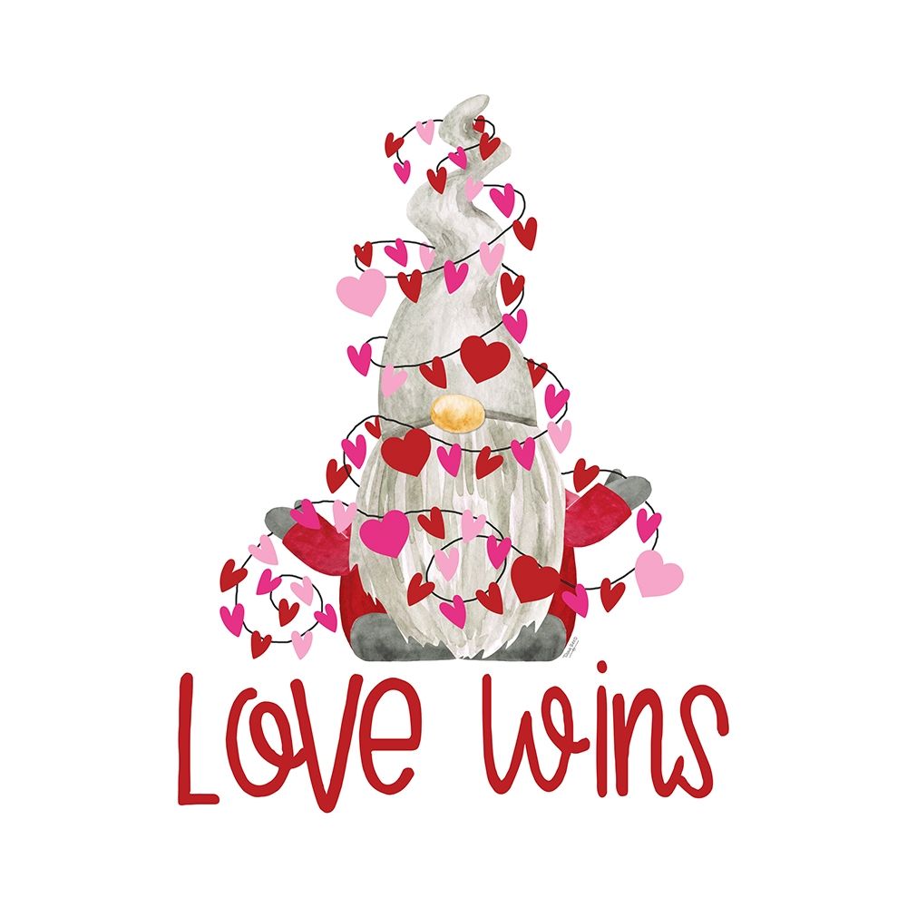 Valentine  Gnomes on white VII-Love Wins art print by Tara Reed for $57.95 CAD