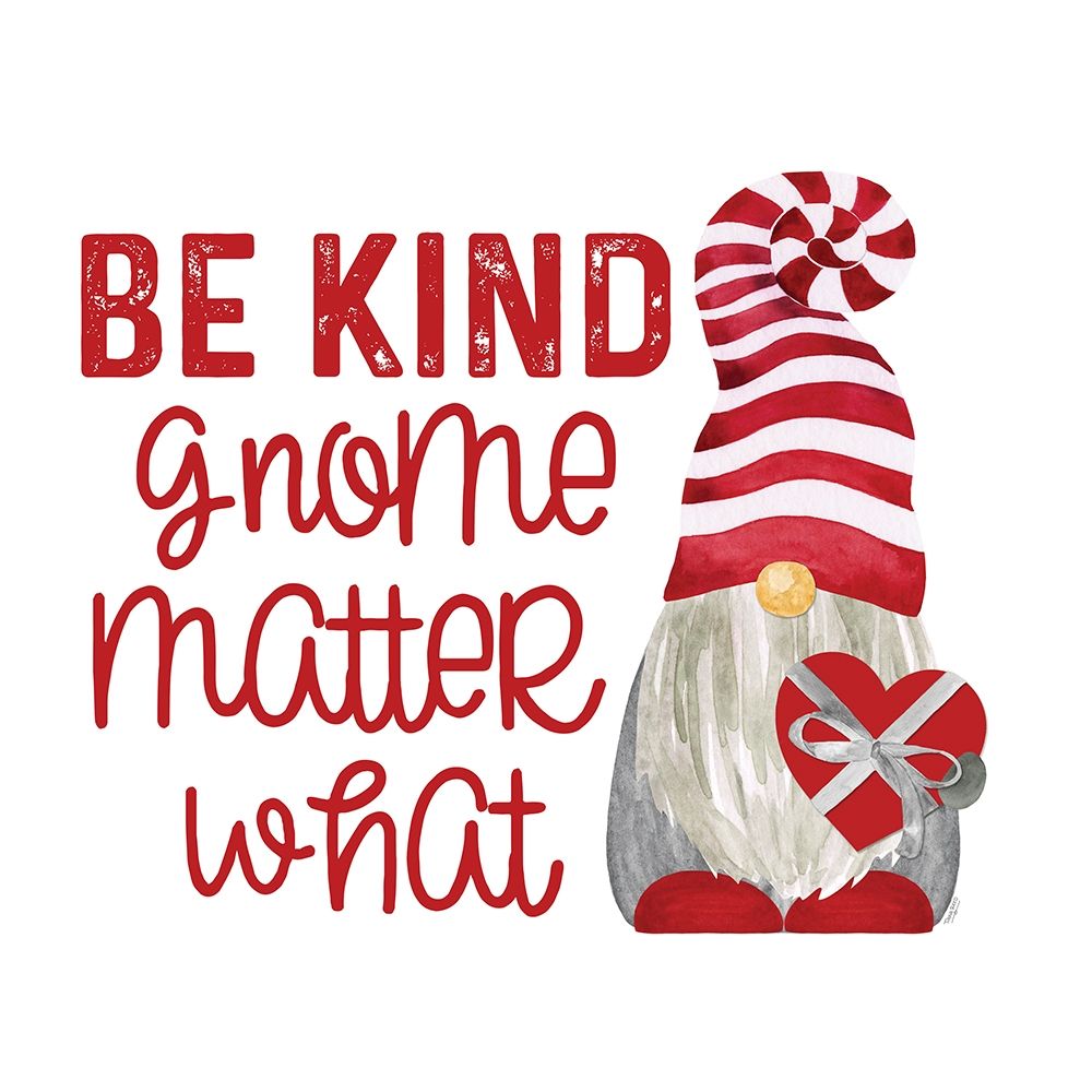 Valentine  Gnomes on white IX-Be Kind art print by Tara Reed for $57.95 CAD
