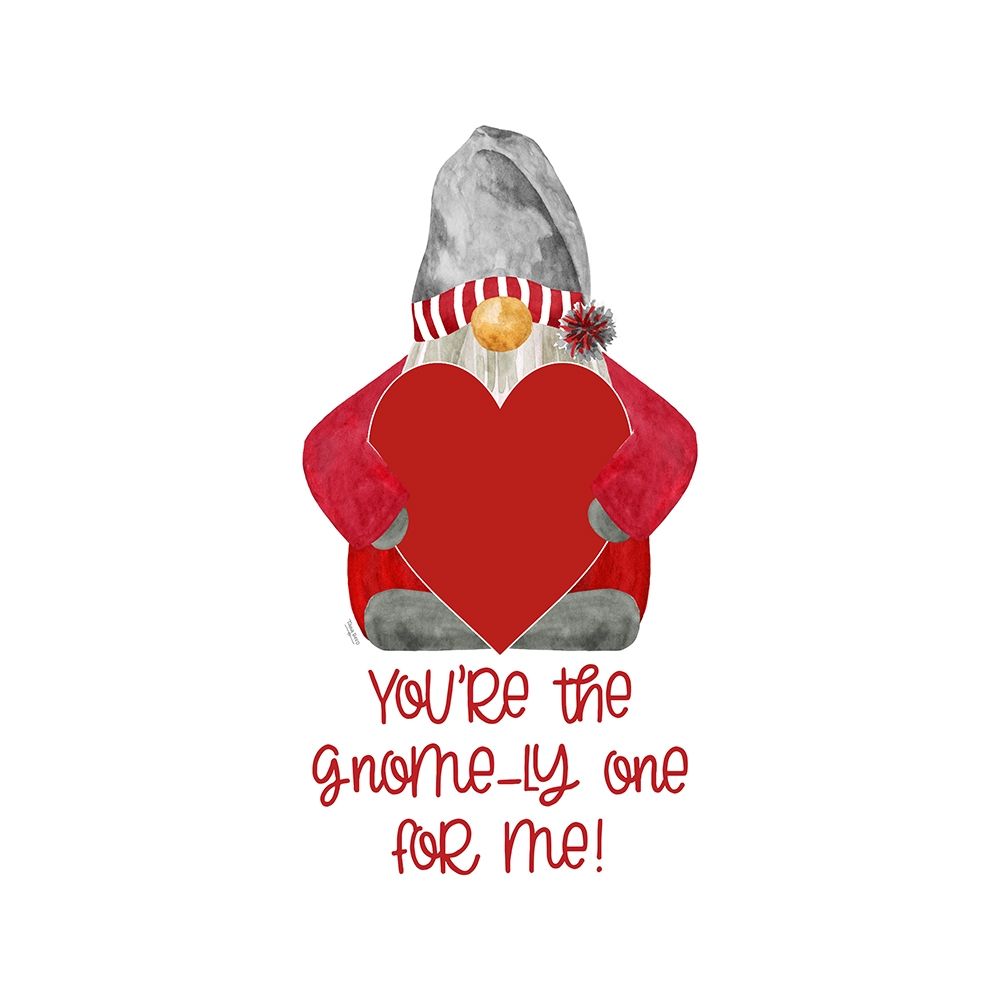 Valentine  Gnomes on white X-Gnomely One art print by Tara Reed for $57.95 CAD