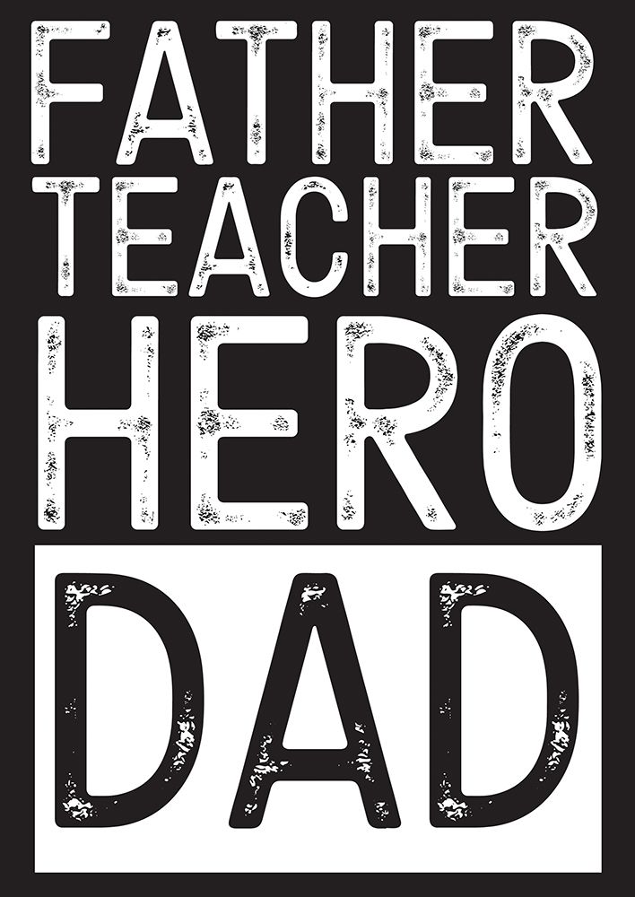 Fathers Day Sentiment portrait black art print by Tara Reed for $57.95 CAD