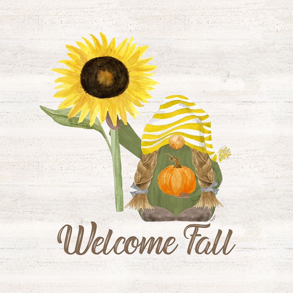 Fall Gnomes Sentiment III-Welcome Fall art print by Tara Reed for $57.95 CAD