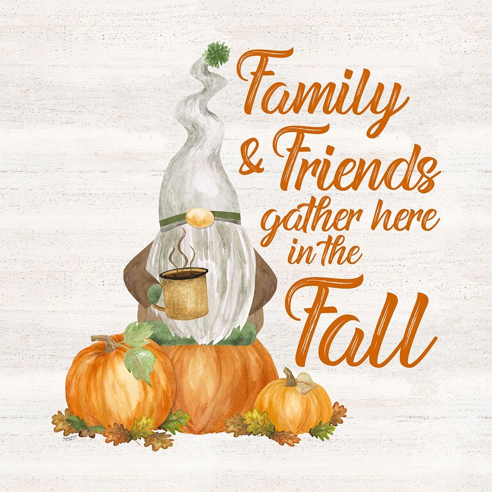 Fall Gnomes Sentiment V-Family and Friends art print by Tara Reed for $57.95 CAD