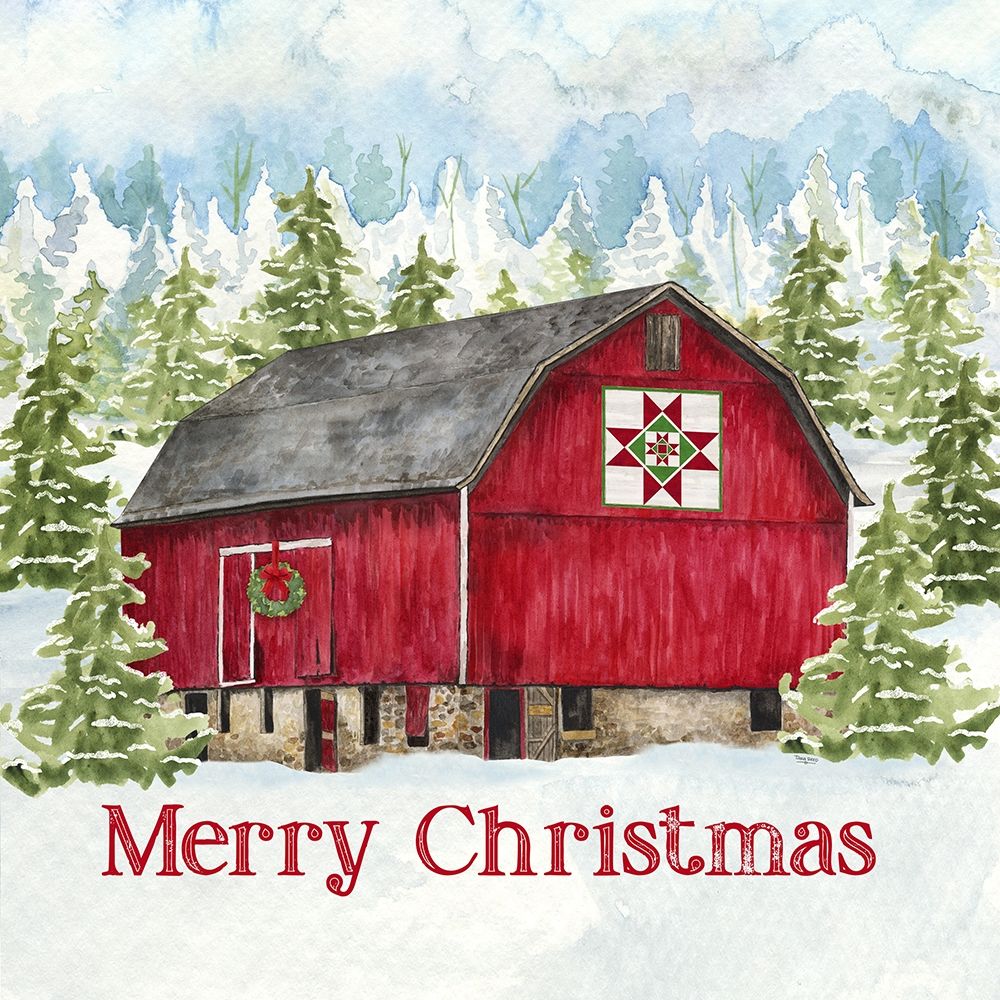 Christmas Barn III art print by Tara Reed for $57.95 CAD