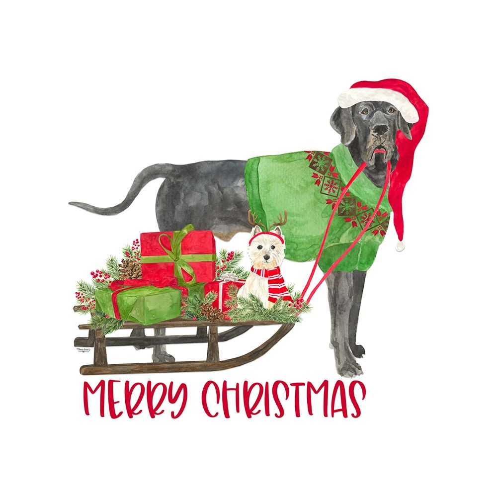 Dog Days of Christmas icon II-Merry Christmas art print by Tara Reed for $57.95 CAD