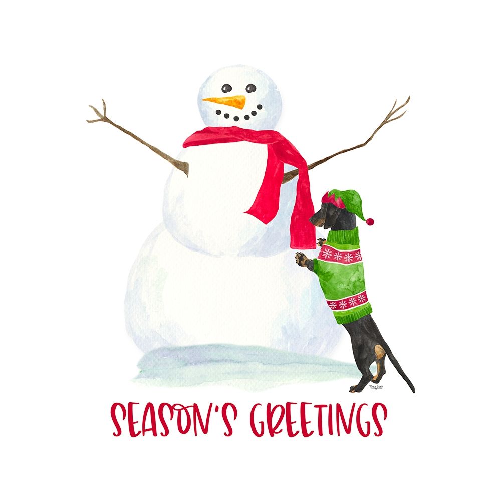 Dog Days of Christmas icon III-Seasons Greetings art print by Tara Reed for $57.95 CAD