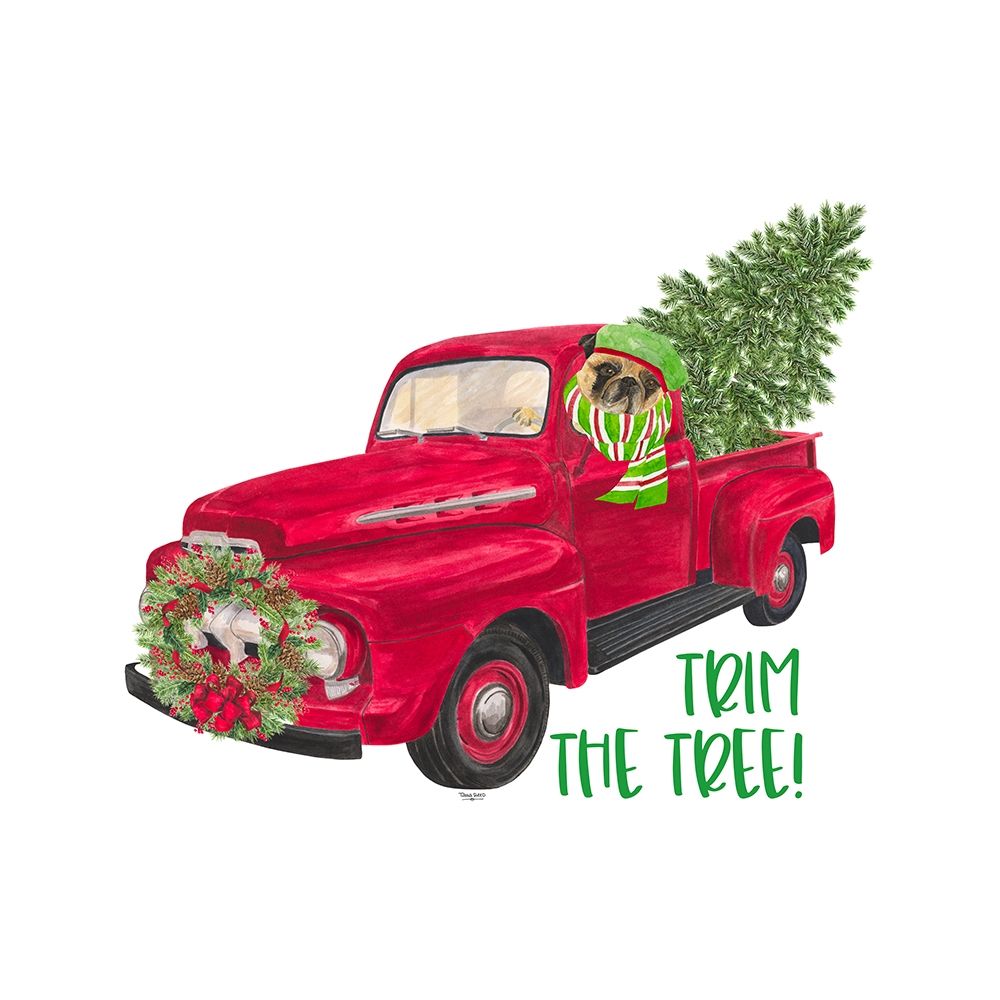 Dog Days of Christmas icon IV-Trim the Tree art print by Tara Reed for $57.95 CAD