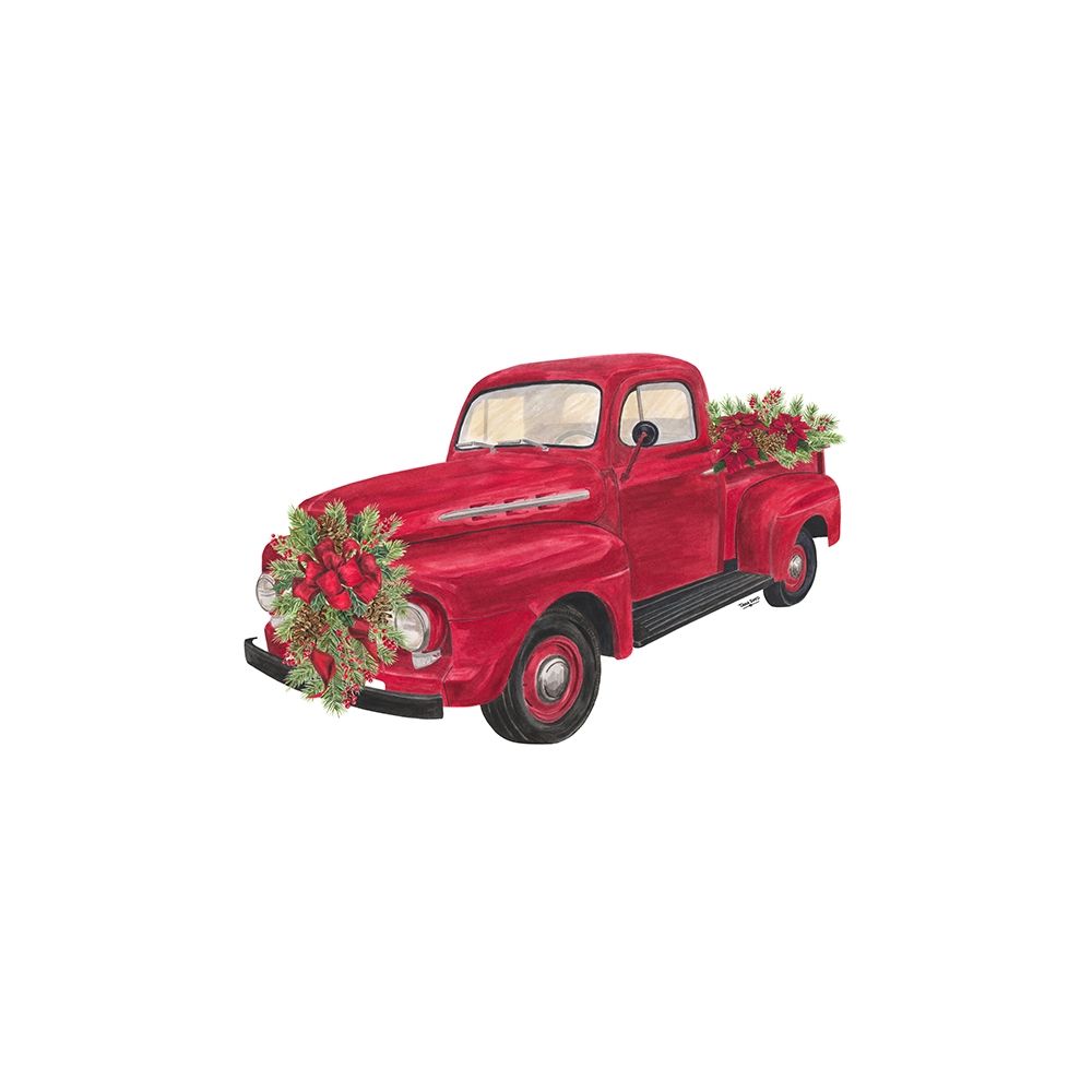 Home for the Holidays icon IV-Red Truck art print by Tara Reed for $57.95 CAD