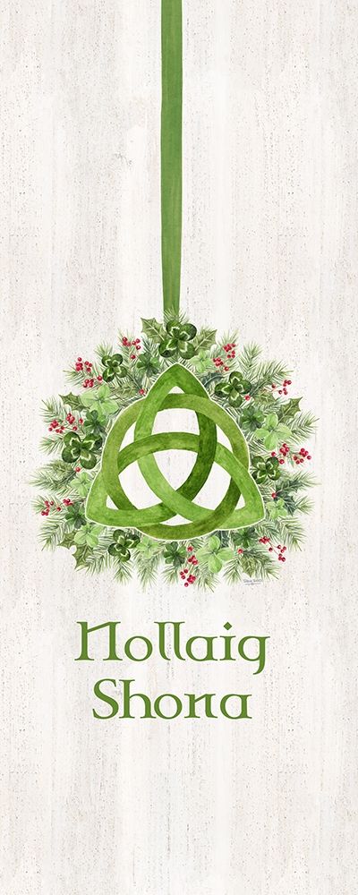 Irish Christmas vertical I-Celtic Knot art print by Tara Reed for $57.95 CAD