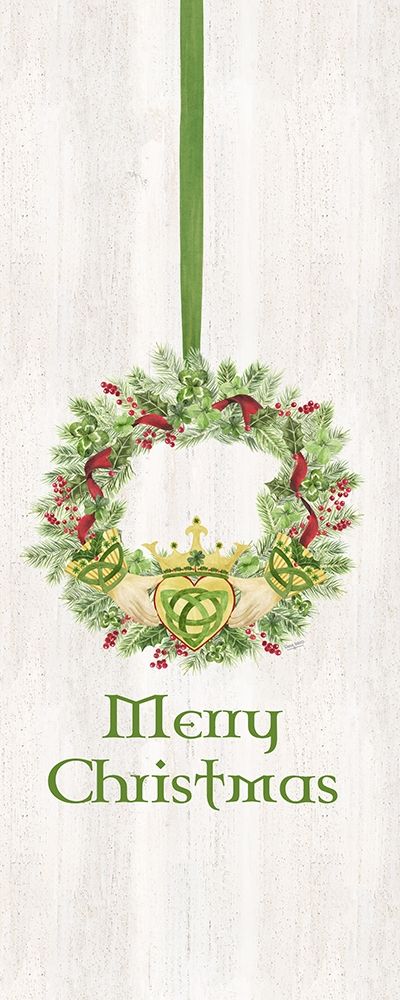 Irish Christmas vertical II-Claddagh Wreath art print by Tara Reed for $57.95 CAD
