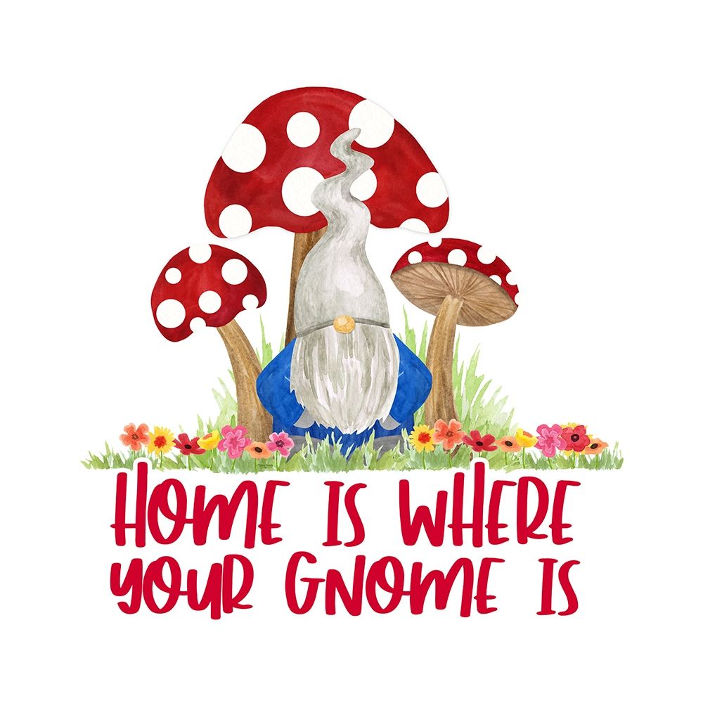 Gardening Gnomes Sentiment III-Home is art print by Tara Reed for $57.95 CAD