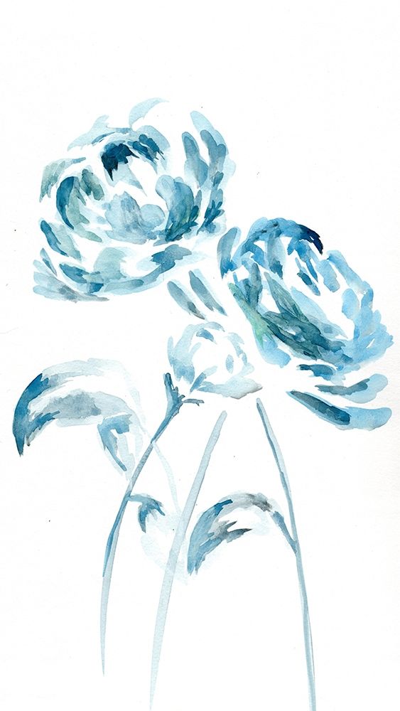 Blue Peonies I art print by Marcy Chapman for $57.95 CAD